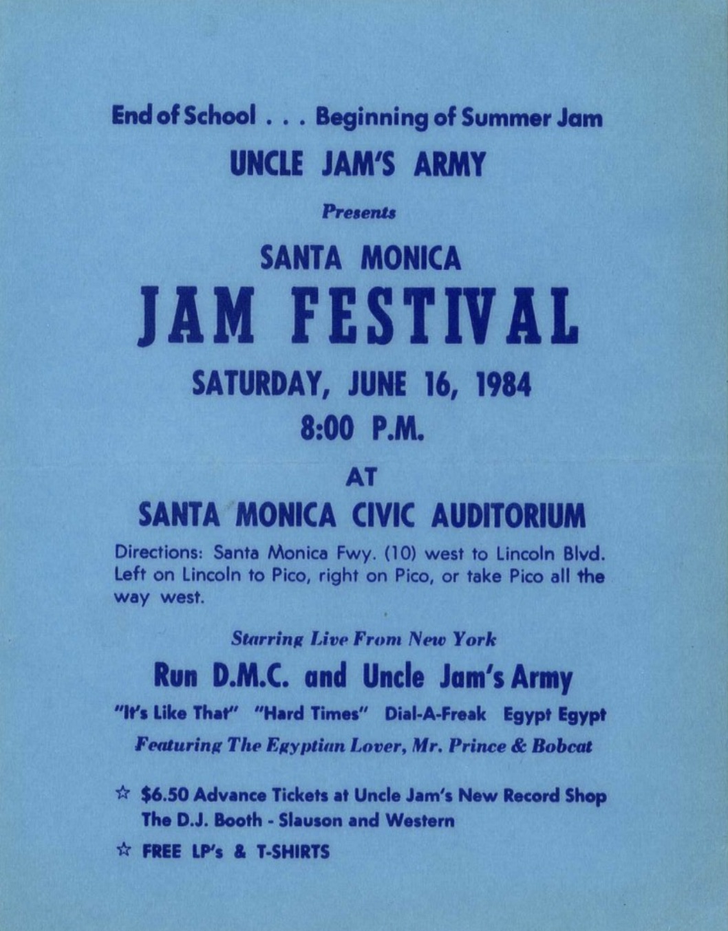 Run D.M.C. jam poster 